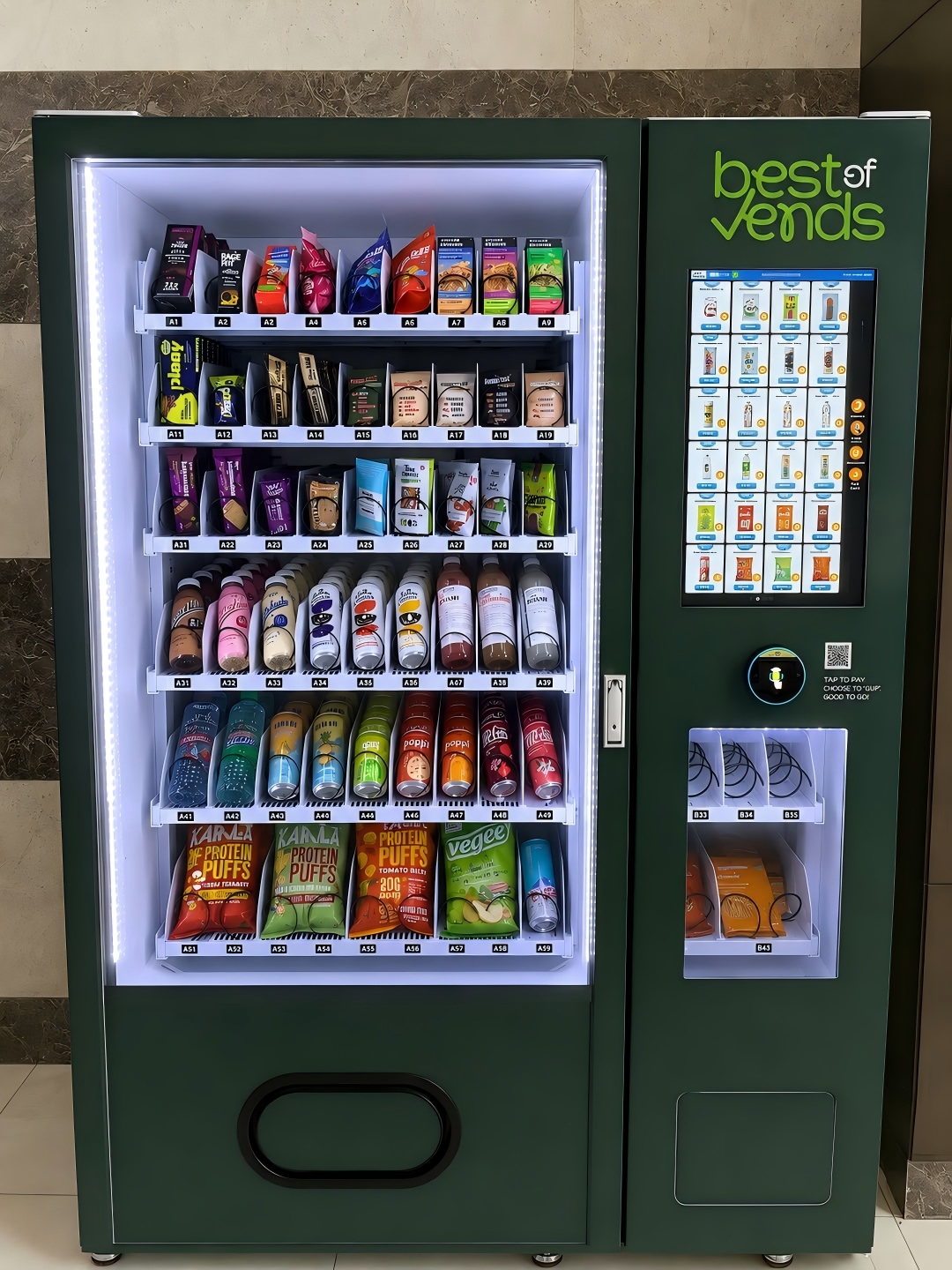 UAE Snack Vending Machine Case for Snacks and Drinks with Dual-Temperature Storage